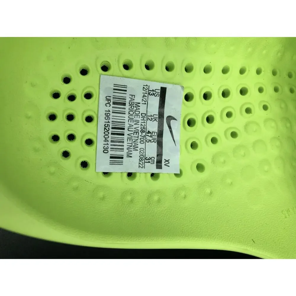 Nike x MMW 005 Slides Volt/Black - DH1258-700 - Men's Size 13